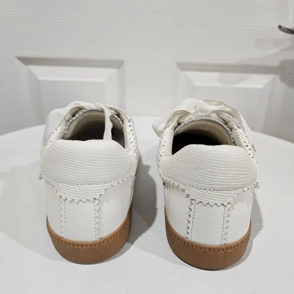 Dolce Vita Notice Eyelet Perf Sneakers White Leather - Picture 7 of 9